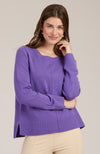 Cashmere Center Stitch Sweater - Light Violet