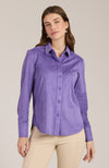 Faux Suede Club Shirt - Light Violet