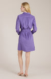 Ziva Faux Suede Shirtdress - Light Violet