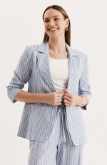 Cooper Striped Blazer - Navy