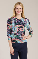 Julianne Cotton Cashmere Sweater - Paisley