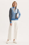 Longboat Shaker Striped Sweater - Blue White Stripes