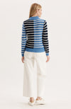 Longboat Shaker Striped Sweater - Blue White Stripes