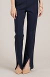 Margie Ponte Slit Front Pant - Navy