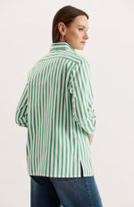 Natalie Stripe Shirt - Kelly Green