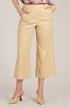 Payton Vegan Leather Cropped Pant - Flax