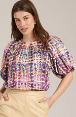 Renee Confetti Plaid Top - Confetti Plaid