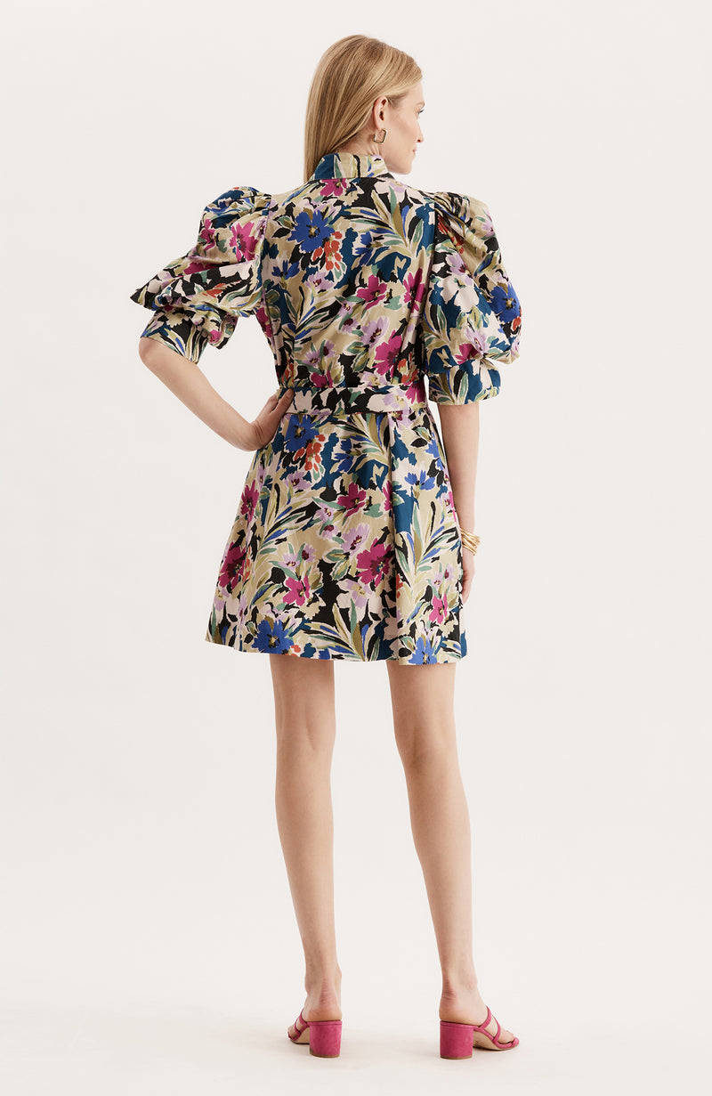 Lydia Watercolor Floral Dress - Watercolor Floral