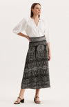 Valentina Embroidered Skirt - Black