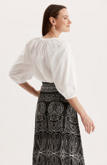 Valentina Embroidered Skirt - Black