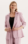 Cooper Striped Blazer - Hot Pink