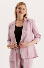 Cooper Striped Blazer - Hot Pink