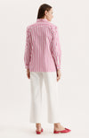 Natalie Stripe Shirt - Hot Pink