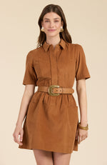 Mitzi Corduroy Dress - Chestnut