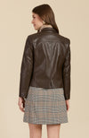 Keke Vegan Leather Jacket - Walnut