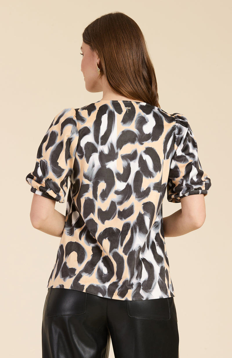 Claire Faux Suede Animal Top - Big Animal