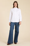 Kelsey Ruffle Collar Shirt - White