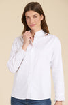 Kelsey Ruffle Collar Shirt - White