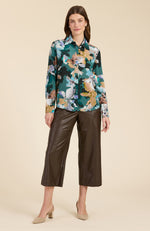 Chloe Silk Watercolor Floral Shirt - Watercolor Floral