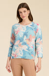 Watercolor Sweater - Lake Blue