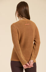 Mineral Wash Crew Neck Sweater - Chestnut