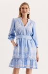 Nora Embroidered Dress - Porcelain