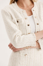 Jackie Bouclé Jacket - Ivory