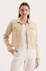 Corey Linen Jean Jacket - Beechwood