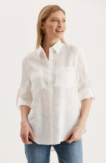 Addison Linen Shirt - White