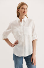 Addison Linen Shirt - White