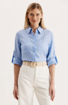 Addison Linen Shirt - Porcelain