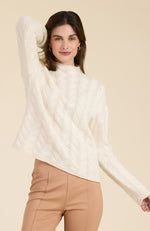 Cashmere Basketweave Sweater - Ivory