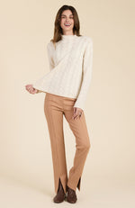 Cashmere Basketweave Sweater - Ivory