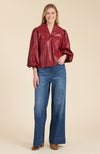 Ellery Vegan Leather Top - Cayenne