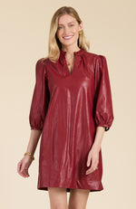 Sherri Vegan Leather Dress - Cayenne