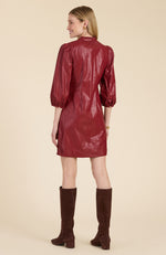 Sherri Vegan Leather Dress - Cayenne