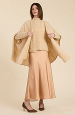 Cashmere Blend Wrap - Eggshell