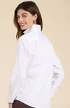 Natalie Stand Collar Shirt - White