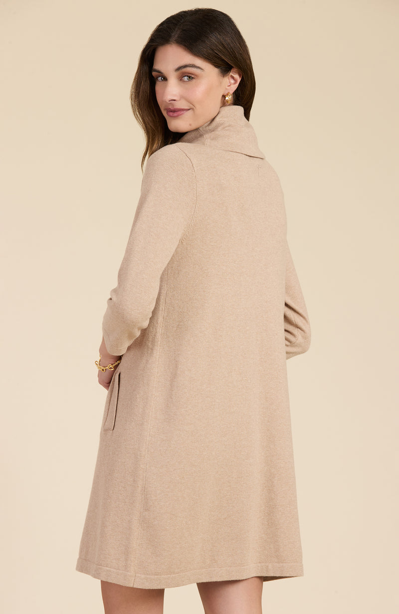 Kim Cotton Cashmere Dress - Light Camel