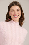 Cashmere Basketweave Sweater - Pink Mist