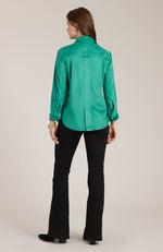 Faux Suede Club Shirt - Kelly Green