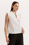 Emilie Eyelet Top - White
