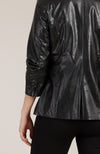 Taylor Vegan Leather Blazer - Black