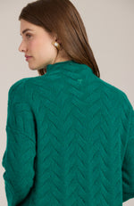 Cashmere Basketweave Sweater - Kelly Green