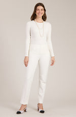 Maddie Ponte Pant - Ivory