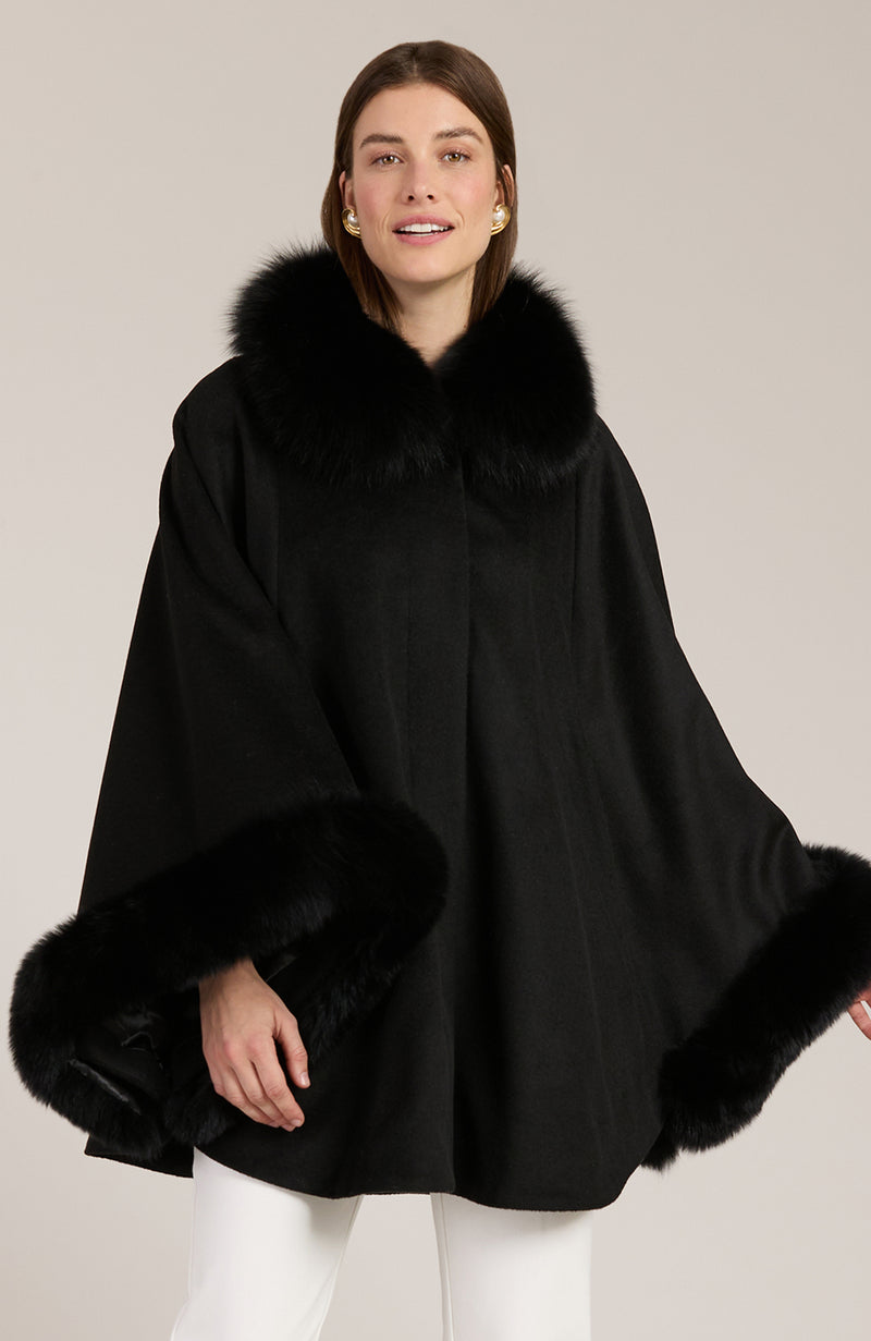 Cali Cape Coat - Black