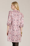 Vicky Faux Suede Pink Paisley Dress - Pink Paisley