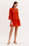 Isla Eyelet Dress - Tiger Lily