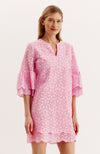 Christa Eyelet Dress - Pink Frosting