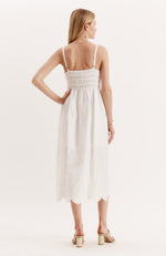 Maria Linen Dress - White